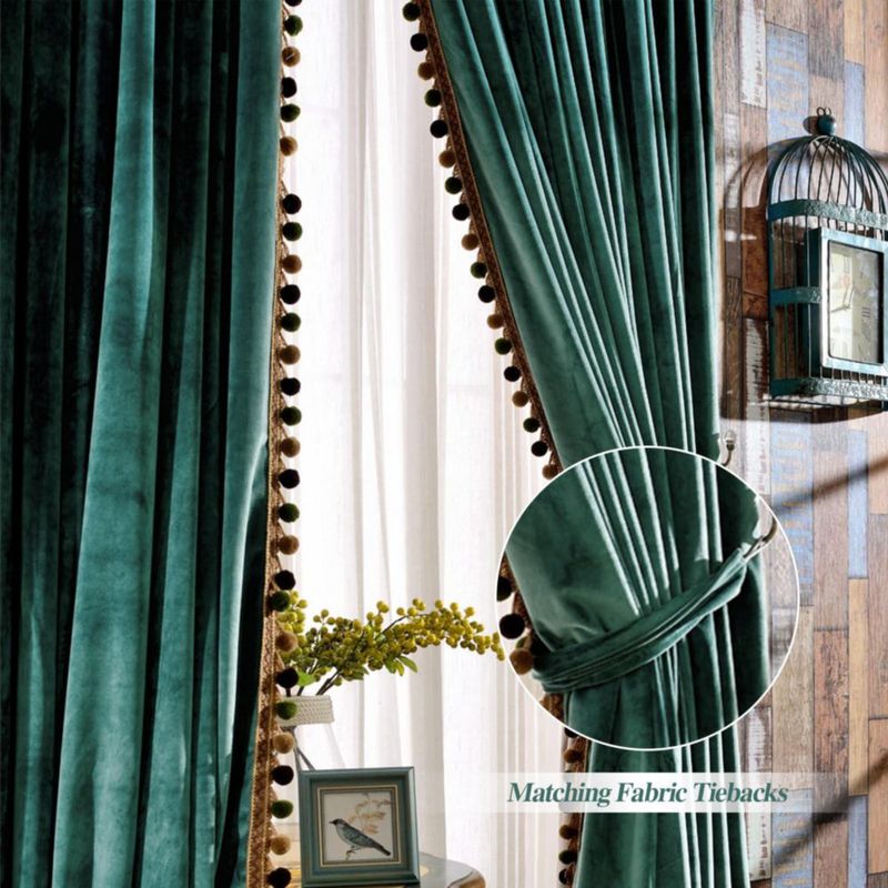 Cortinas Melodieux Verde 132 cm x 213 cm 2 paneles