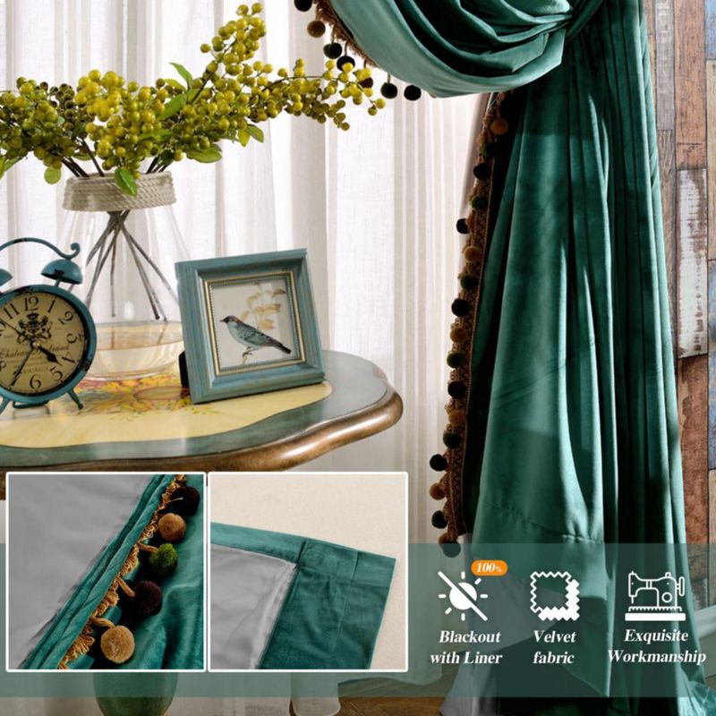 Cortinas Melodieux Verde 132 cm x 213 cm 2 paneles
