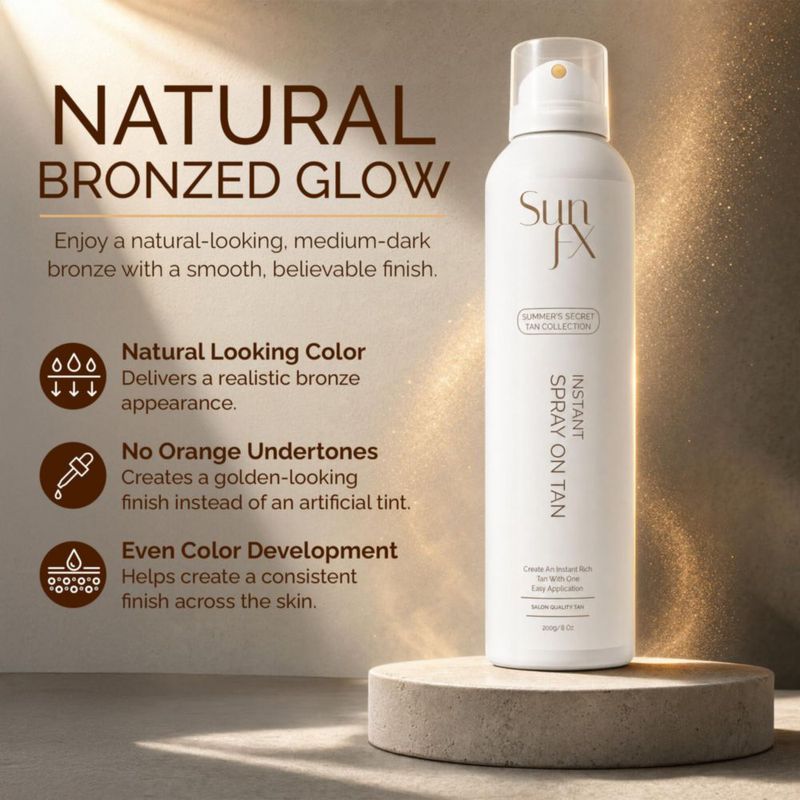 Bronceador SunFX en Spray 200 g Pack de 4 – Tono Medio‑Oscuro