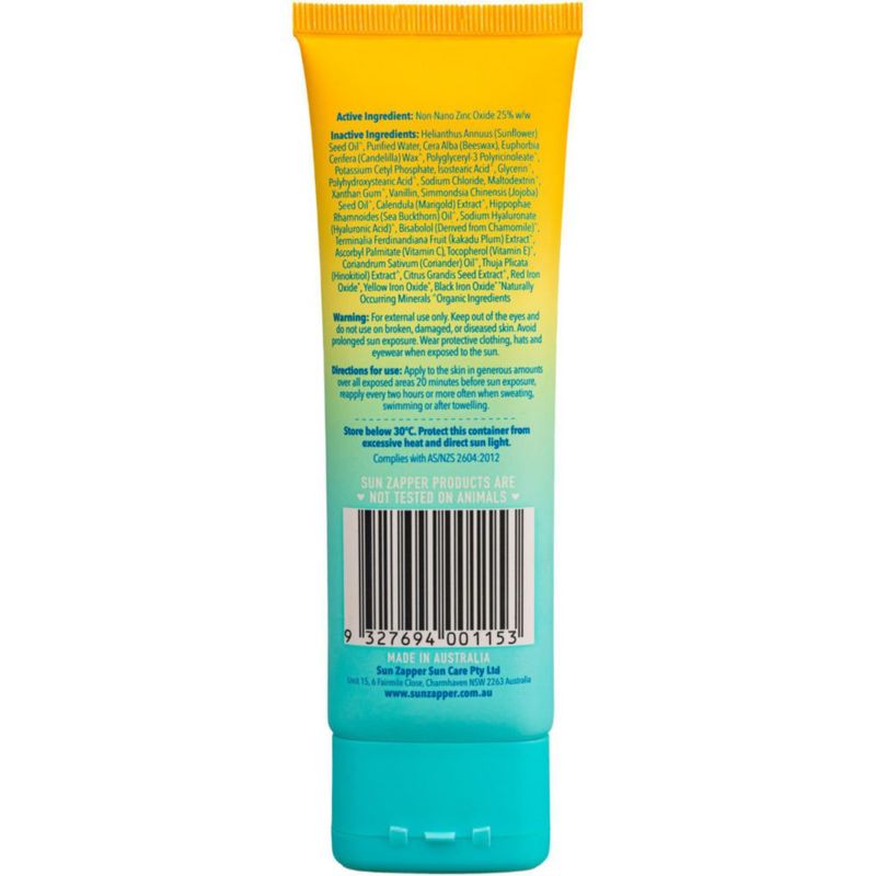 Protector Solar Sun Zapper SPF 50 con Zinc 100 g – Seguro para los Arrecifes