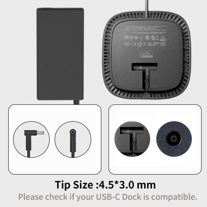 Cargador de portátil Hadepa 120W 195V para dock HP USB‑C