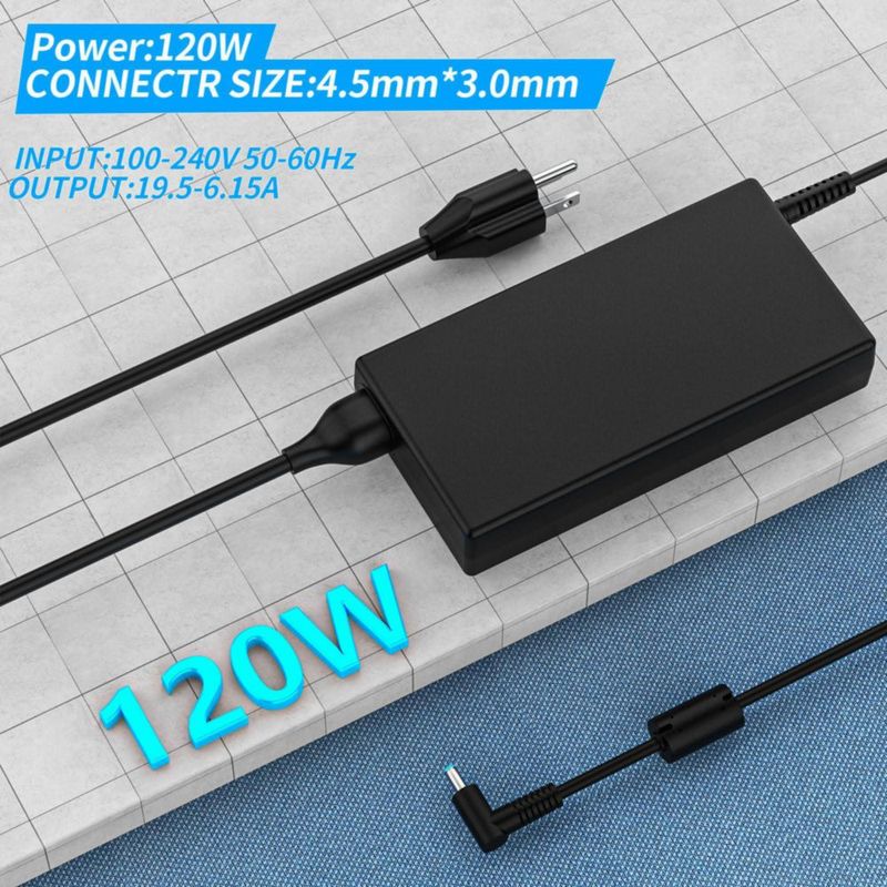 Cargador de portátil Hadepa 120W 195V para dock HP USB‑C