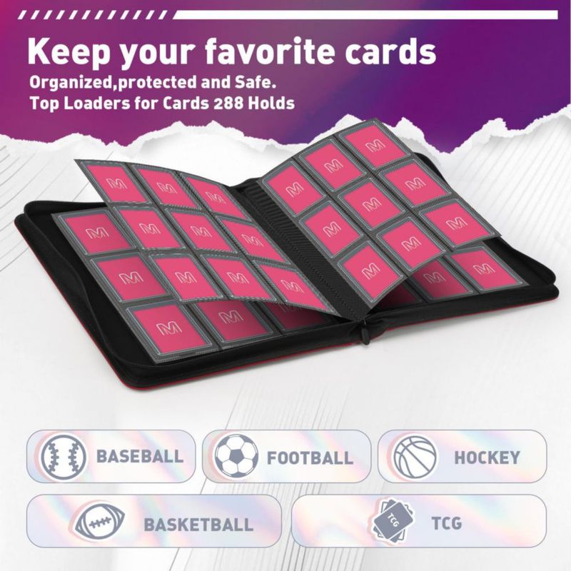 Carpeta MOSLA de 9 bolsillos para 288 cartas con fundas de 3"x4"