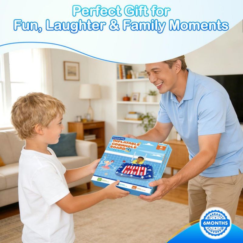 Juguete de Piscina AURASUN Juego de Cornhole Inflable 91 cm