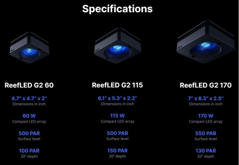 Luz para Acuario Red Sea ReefLED G2 60W con App ReefBeat