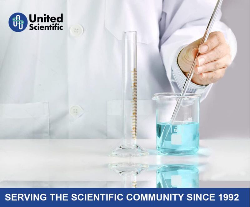 Vaso de vidrio United Scientific con capacidad de 2 litros apto para laboratorio