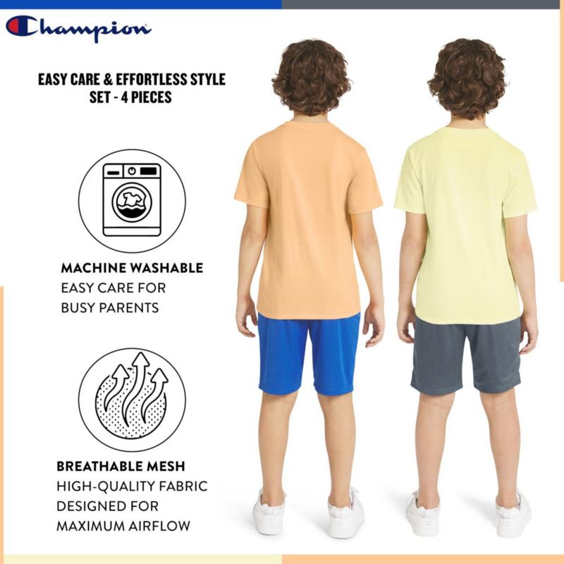 Conjunto corto Champion de 4 piezas para niños