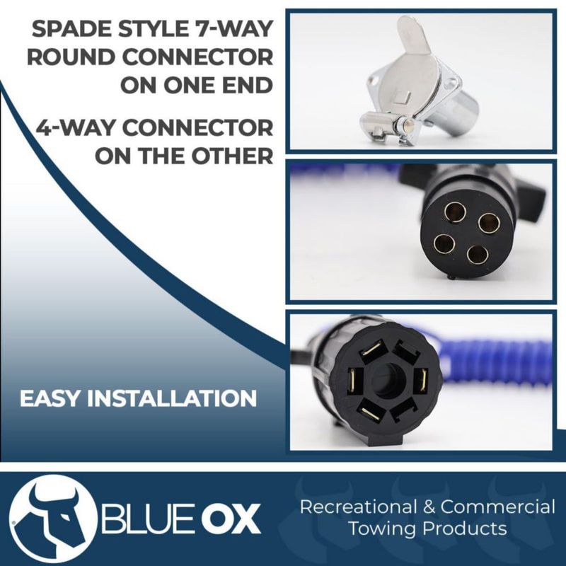 Cable Eléctrico Azul Ox 7‑a‑4 Hilos Enrollado