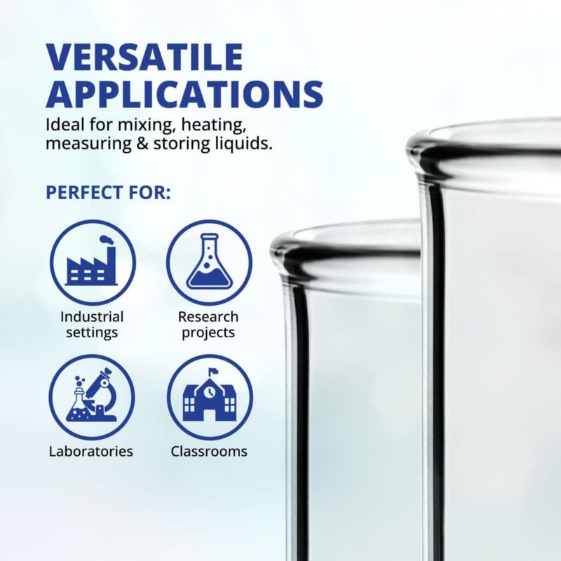 Vaso de precipitados United Scientific 500 ml autoclavable de vidrio borosilicato