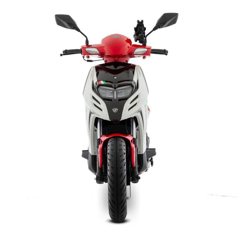 Motoneta Italika D175 Blanco con Rojo