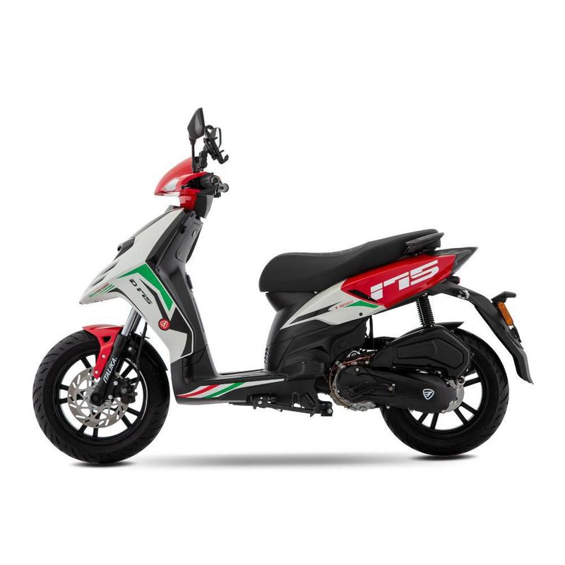 Motoneta Italika D175 Blanco con Rojo