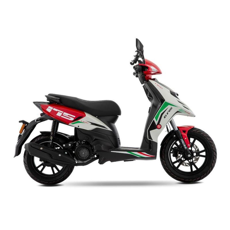 Motoneta Italika D175 Blanco con Rojo