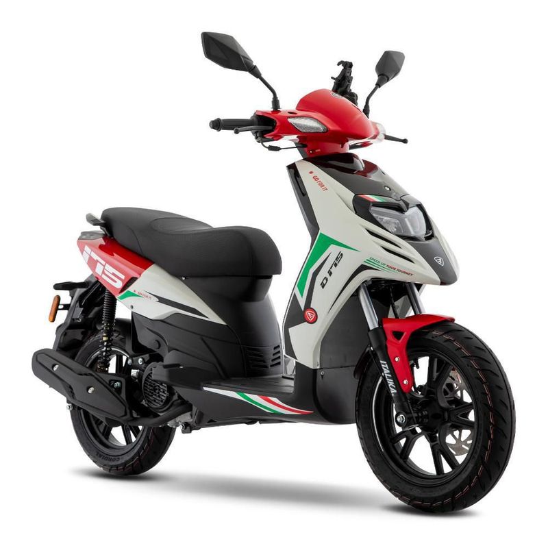 Motoneta Italika D175 Blanco con Rojo