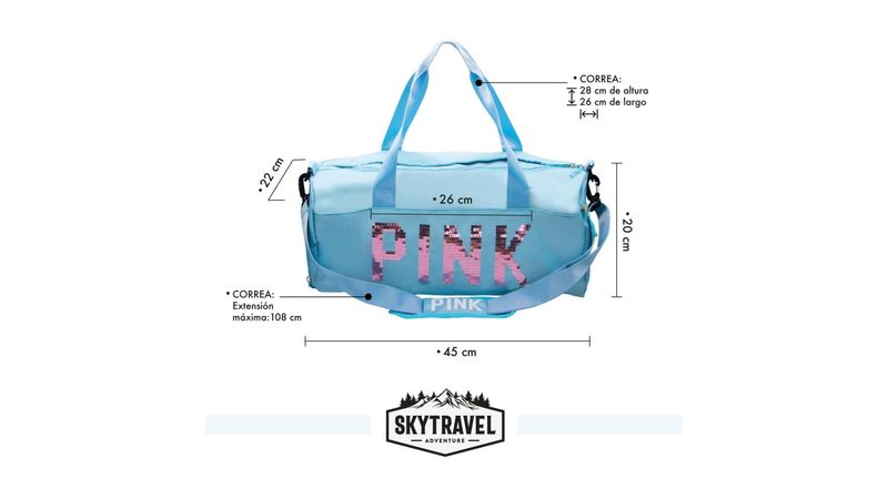 Bolsa Maleta Deportiva Mujer Mochila Gym Impermeable Azul Unitalla