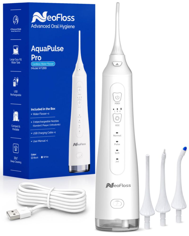Irrigador Dental NEOFLOSS Inalámbrico Blanco 310 ml