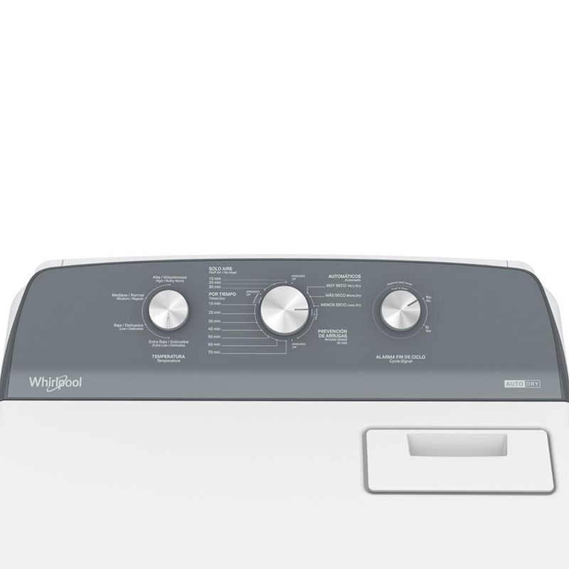 Secadora Gas Whirlpool 7MWGD1930JM 20Kg Carga Frontal Blanca