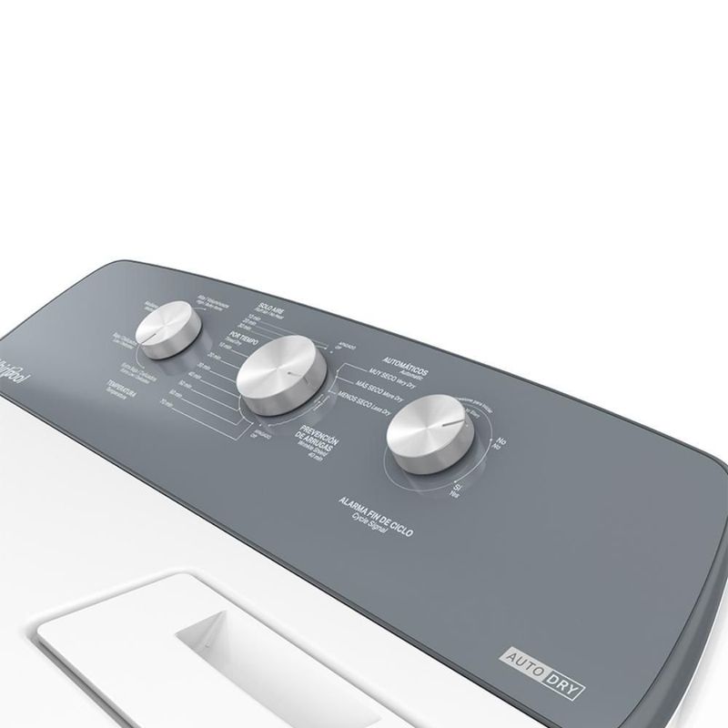 Secadora Gas Whirlpool 7MWGD1930JM 20Kg Carga Frontal Blanca