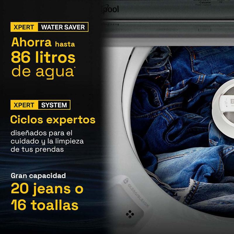 Lavadora Automática Whirlpool 8MWTW2654WRM 26Kg Blanca