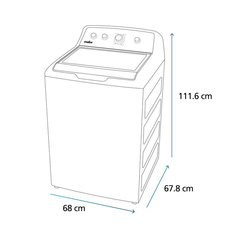 Lavadora Automática Mabe LMA79114CBAK0 19Kg Blanca