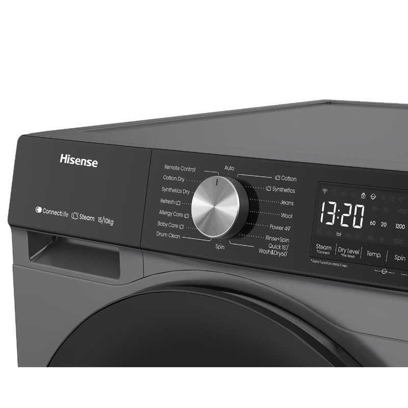 Lavasecadora Hisense WD3S1543BT 15Kg/10Kg Gris