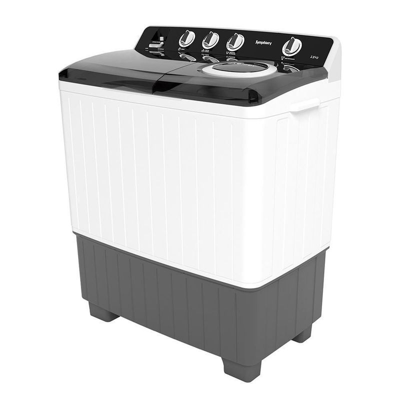 Lavadora de 2 Tinas Symphony SL22S 22Kg Blanca con Gris