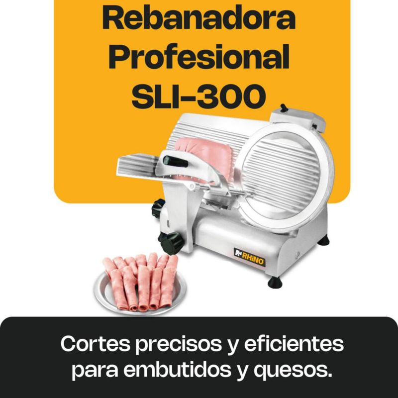 Rebanadora Industrial RHINO SLI-300 250 W Aluminio