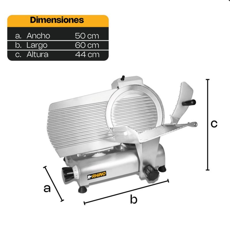 Rebanadora Industrial RHINO SLI-300 250 W Aluminio