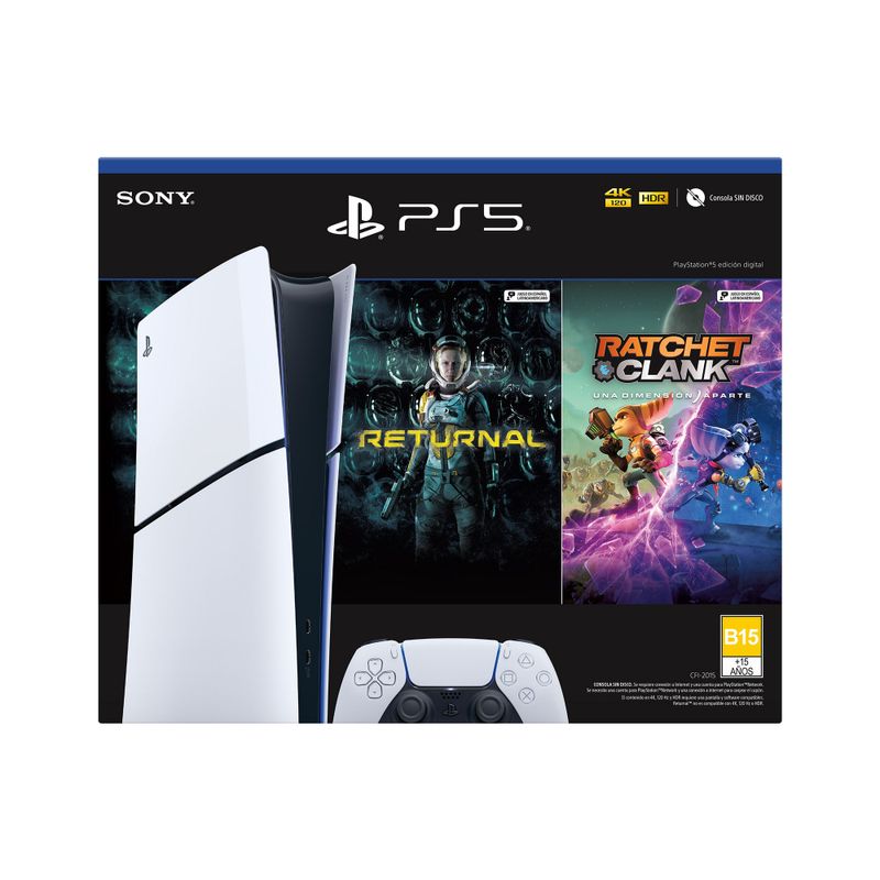 Consola PS5 Edición Digital Slim más 2 Juegos