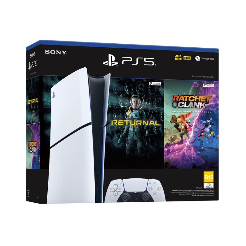 Consola PS5 Edición Digital Slim más 2 Juegos
