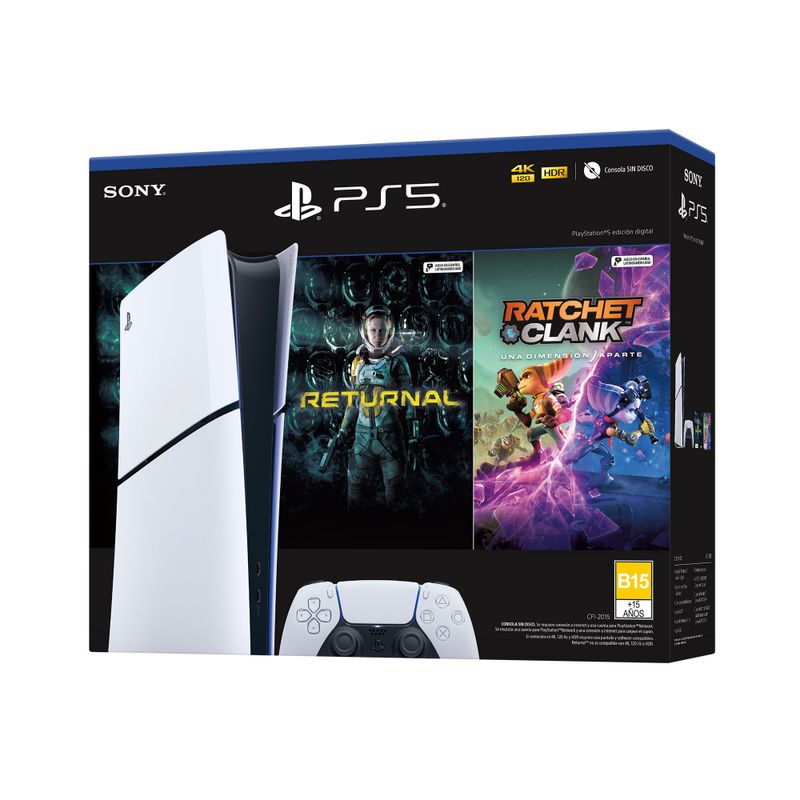 Consola PS5 Edición Digital Slim más 2 Juegos