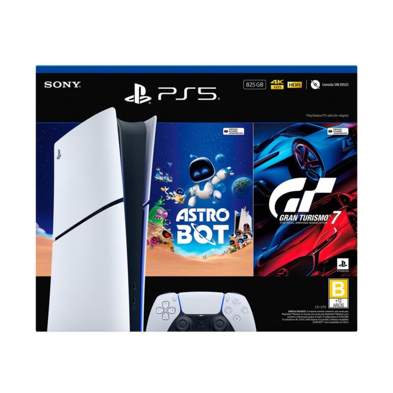 Consola PS5 Edición Digital Slim más 2 Juegos