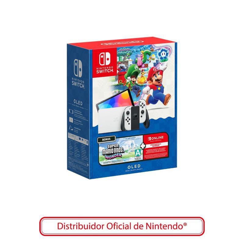 Bundle Consola Nintendo Switch OLED Super Mario Bros Wonder