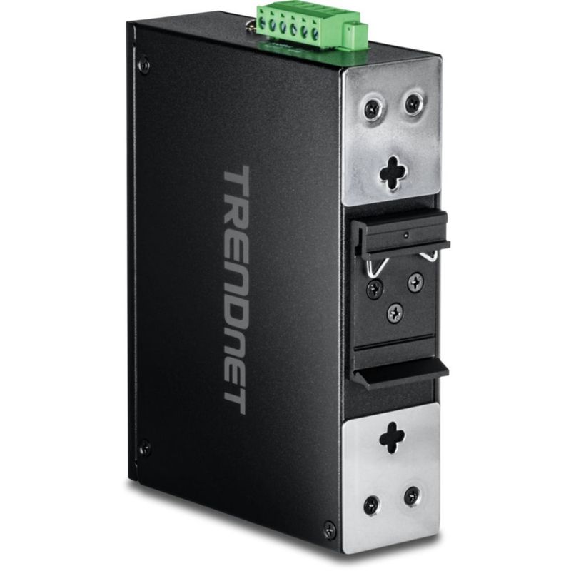 Conmutador de red TRENDnet TI-PG80B de 8 puertos PoE+ con montaje en carril DIN