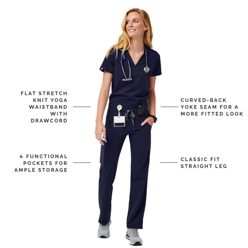 PANTALONES DE SCRUB FIGS Kade Cargo Mujer Azul Marino S