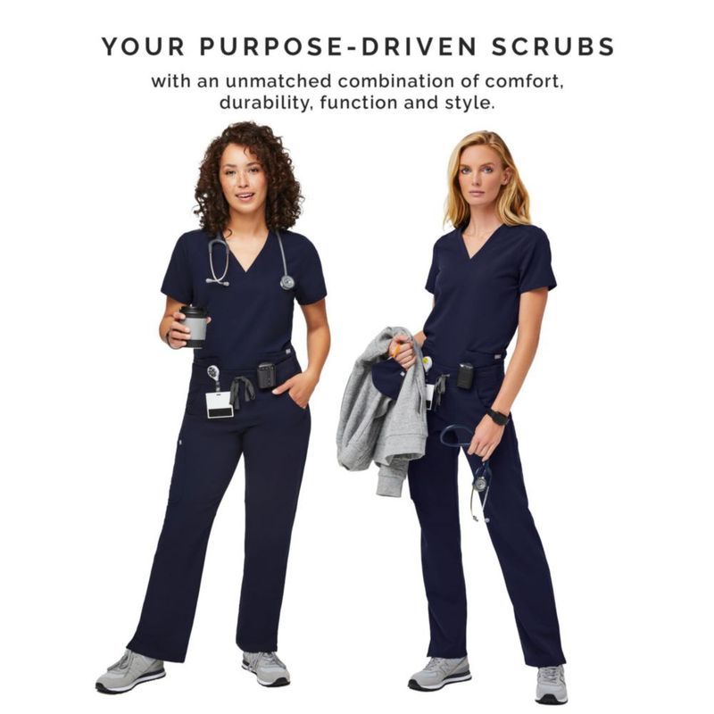 PANTALONES DE SCRUB FIGS Kade Cargo Mujer Azul Marino S