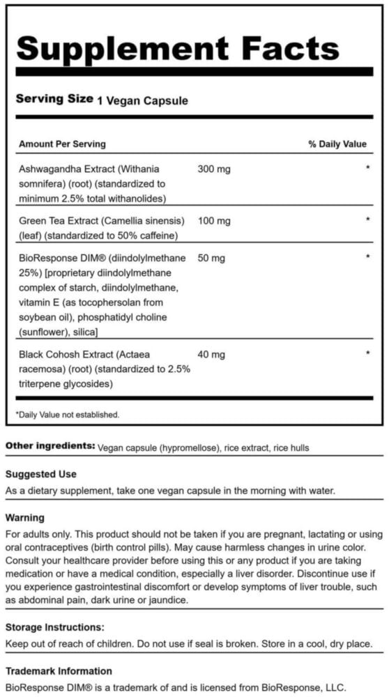 Apoyo a la menopausia vegano Swanson Daytime – 30 cápsulas