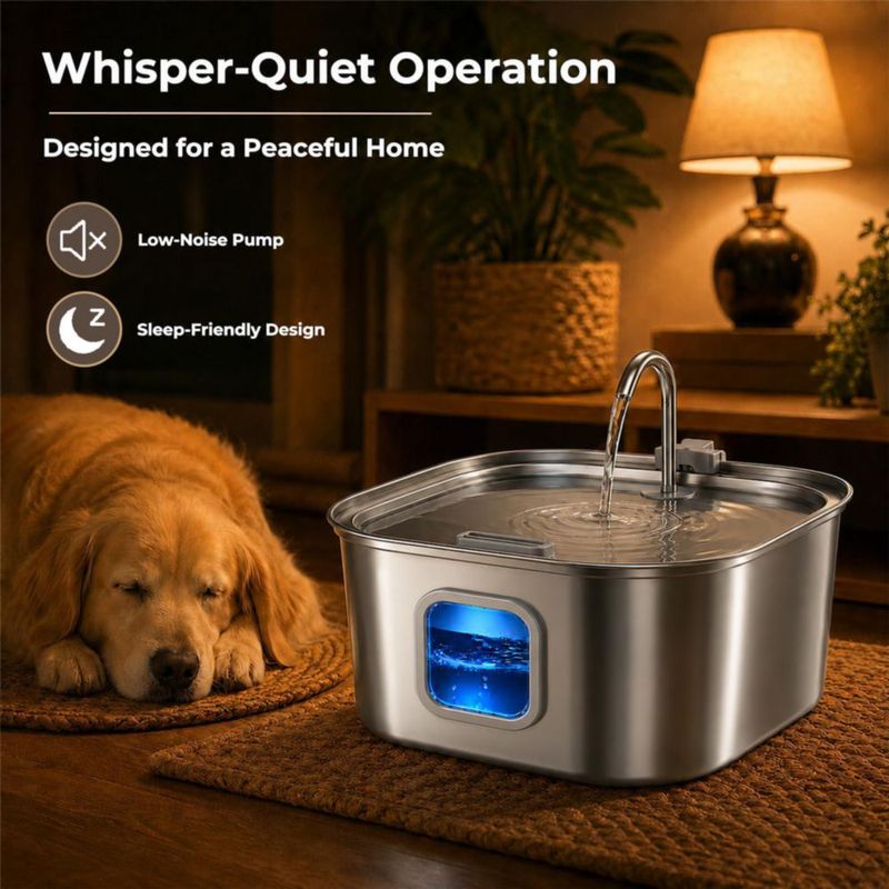 Fuente de Agua para Perro Wonder Creature 8 L Acero Inoxidable