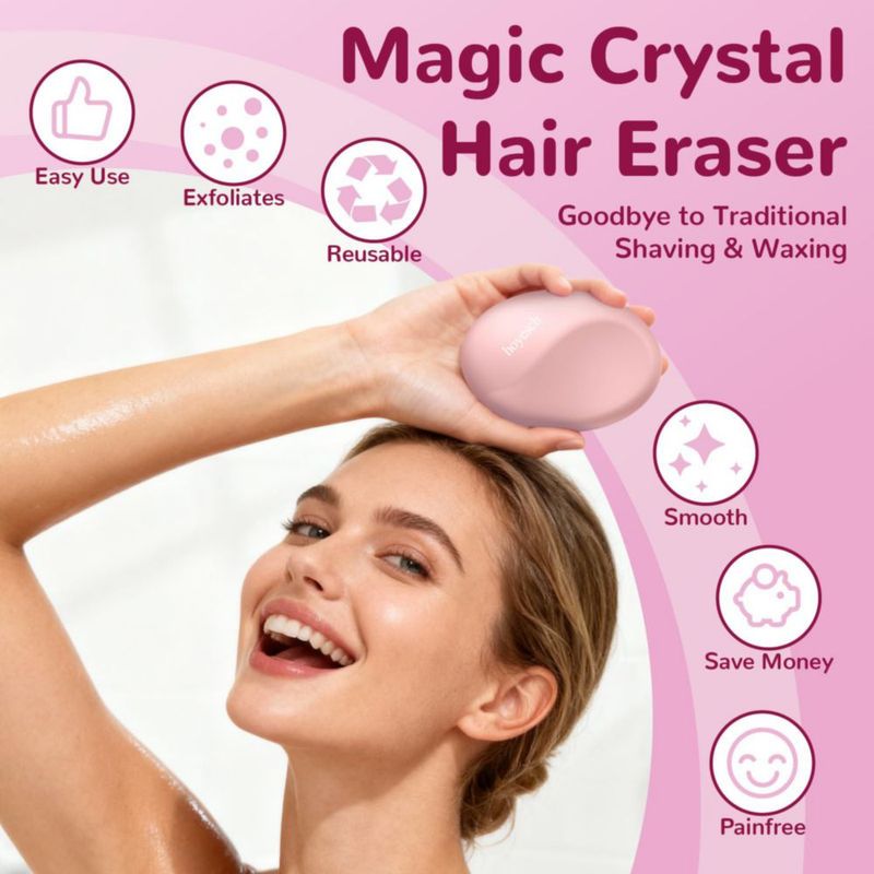EPILADOR hoyesch Crystal Borrador de Vello Rosa