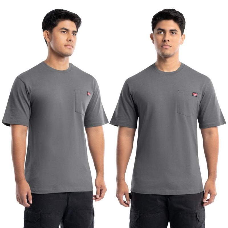 Camiseta Wrangler 2 unidades gris carbón talla grande