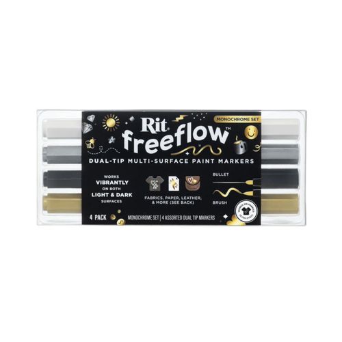 Marcadores de pintura Rit FreeFlow - Set de 4 colores monocromos
