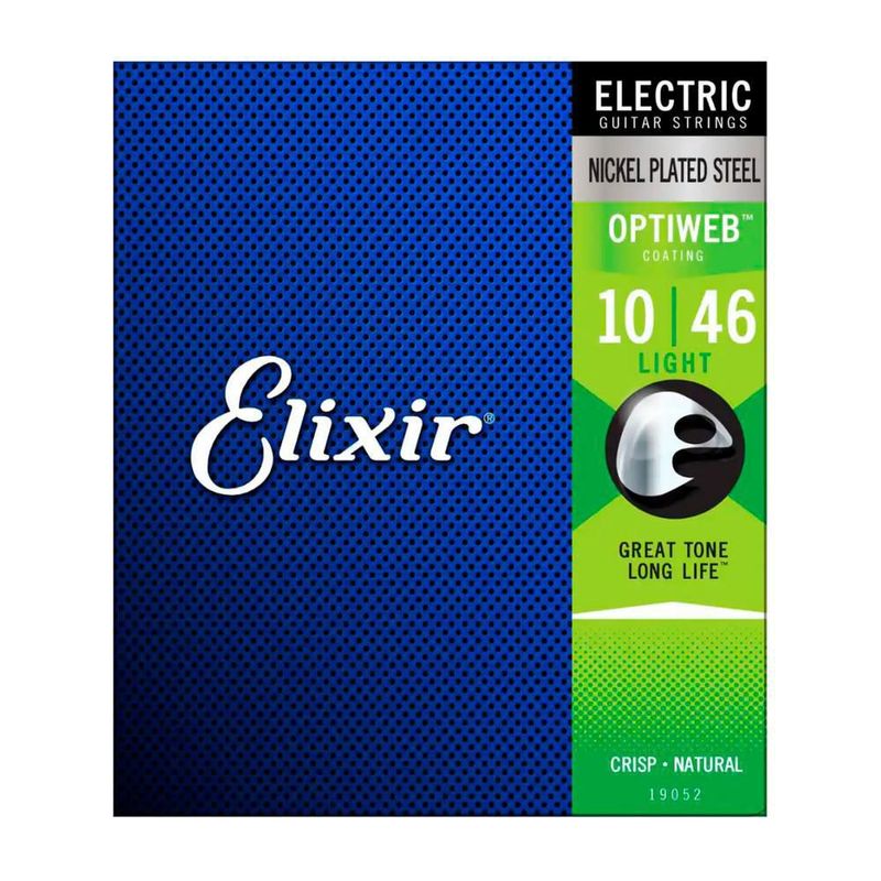 Set de cuerdas electric optiweb light elixir 19052 para guitarra eléctrica