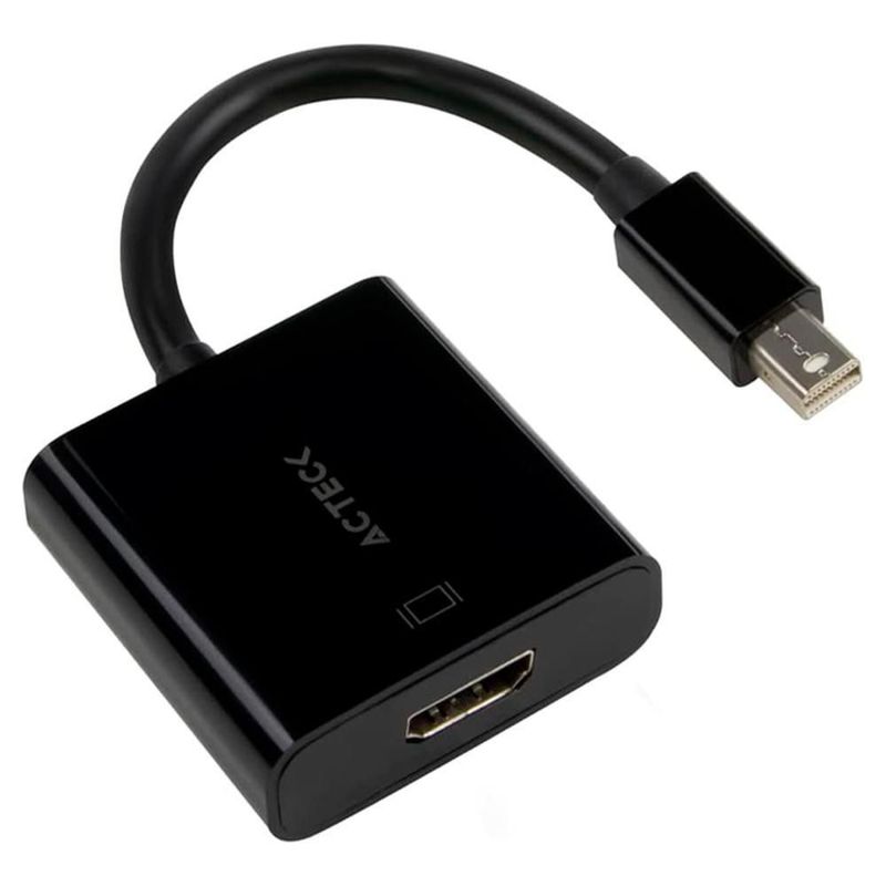 Adaptador convertidor acteck shift plus ah430 mini displayport a hdmi negro ac-9