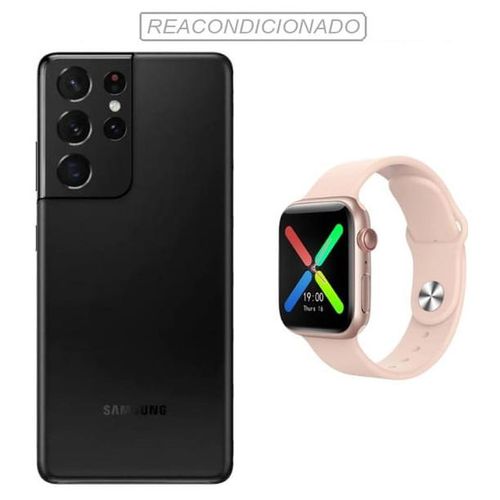 Samsung Reacondicionado Galaxy S21 Ultra 128GB Negro + Reloj Inteligente