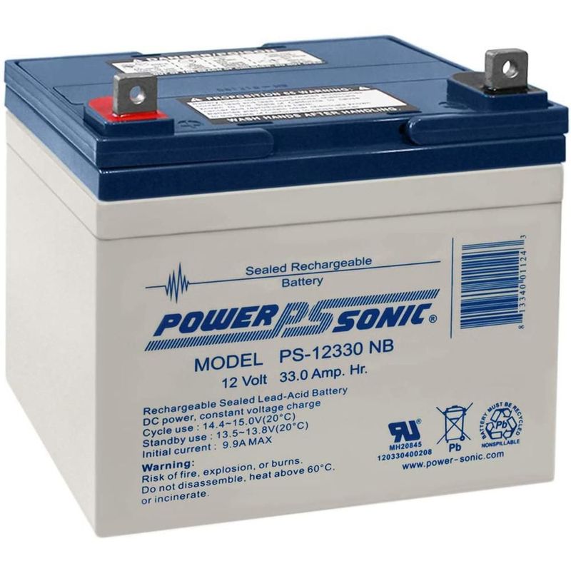 Bateria respaldo power sonic ps-12330 nb 12v 33ah agm