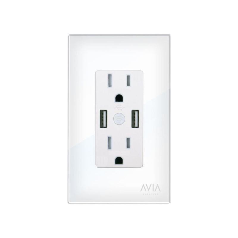 Contacto duplex con usb
