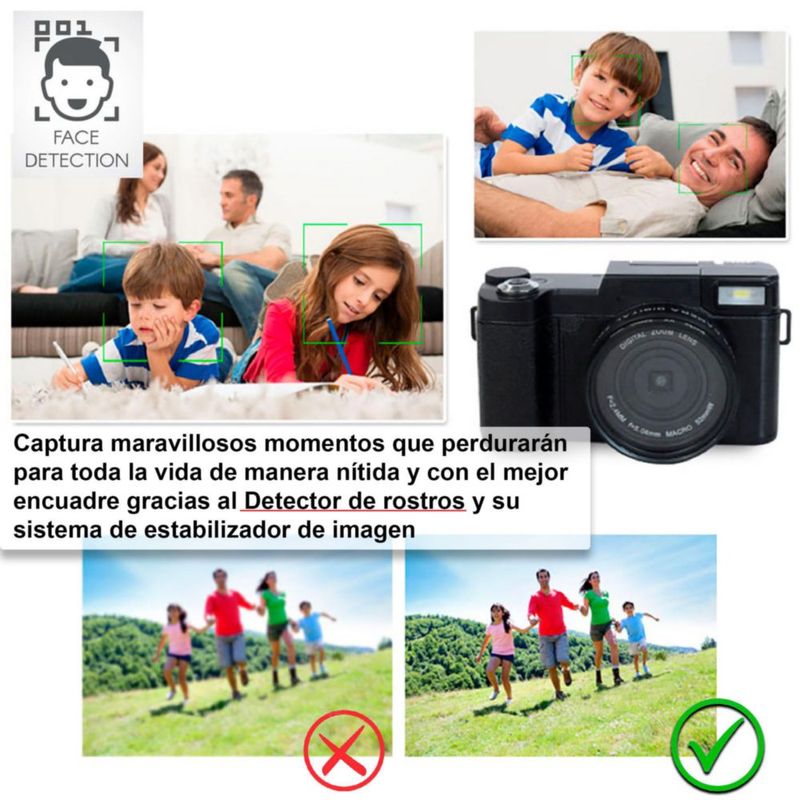 CAMARA DIGITAL VAK RF 3 LCD 48MP ZOOM OPTICO 4K
