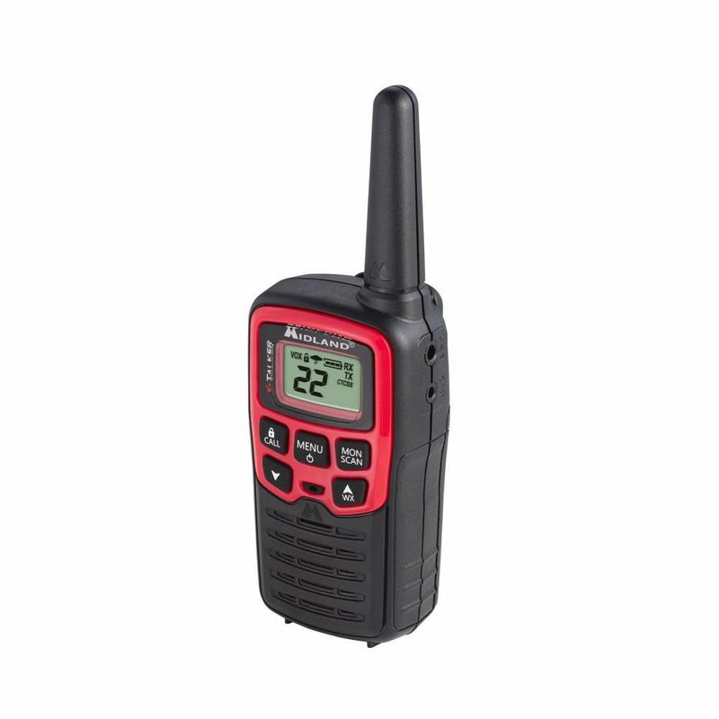 Radio bidireccional T31VP Midland de 22 Canales. de Largo Alcance con 38 códigos de privacidad, Resistente al Agua