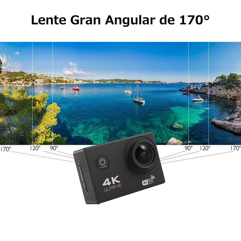 Cámara de Acción Inteligente en Alta Definición para Exteriores,Dispositivo Impermeable para Grabar Deportes y Aventuras.HOGAWAY