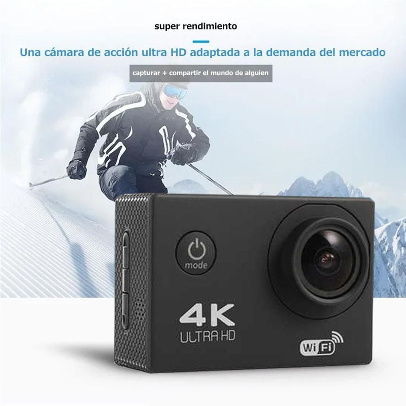 Cámara de Acción Inteligente en Alta Definición para Exteriores,Dispositivo Impermeable para Grabar Deportes y Aventuras.HOGAWAY