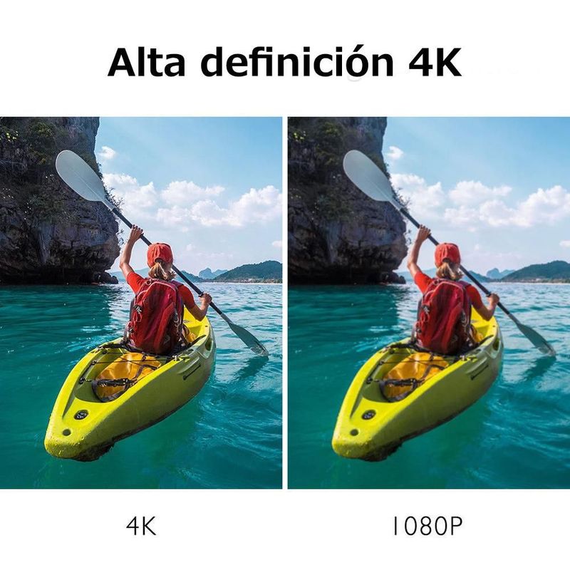Cámara de Acción Inteligente en Alta Definición para Exteriores,Dispositivo Impermeable para Grabar Deportes y Aventuras.HOGAWAY